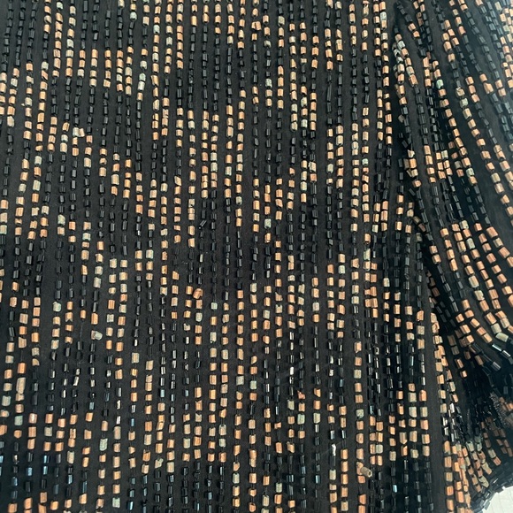 VINTAGE Stenay 100% silk Leopard print beaded crew neck short sleeve top - Picture 6 of 12